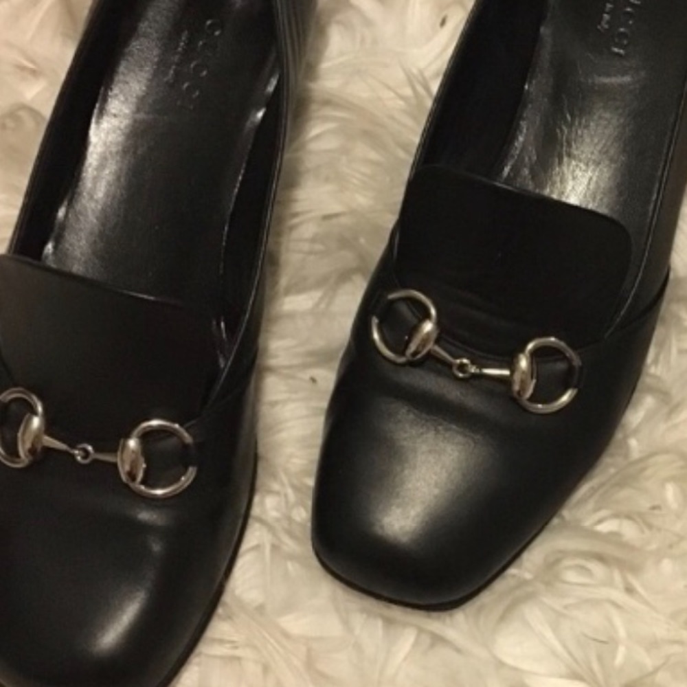 Auth Gucci Kira Nappa Leather Horsebit Loafers